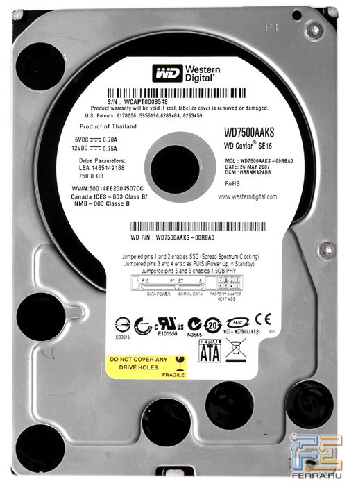 Western Digital WD7500AAKS 2