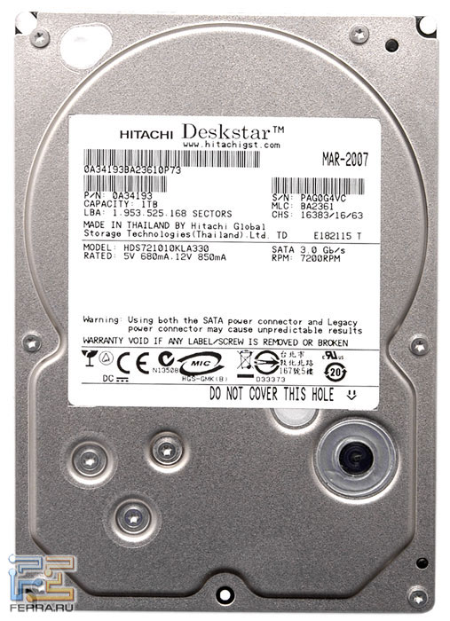 Hitachi DeskStar 7K1000 HDS721010KLA330 1