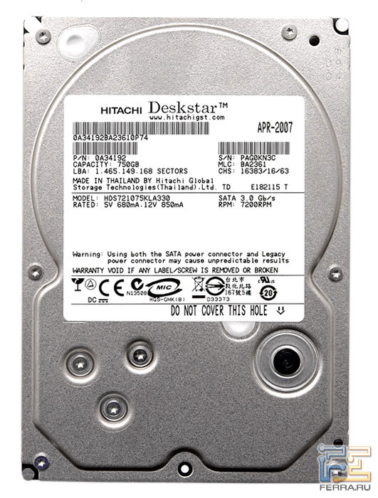Hitachi DeskStar 7K1000 HDS721010KLA330 4