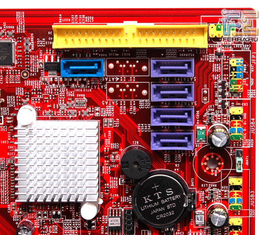 Разъёмы SATA, IDE, USB-коннекторы