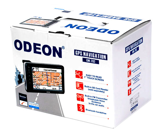 GPS-навигатор Odeon GM702: упаковка