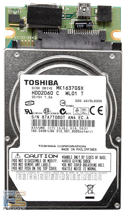 Toshiba MK1637GSX 1