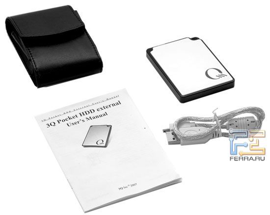 Комплект поставки 3Q Pocket HDD External