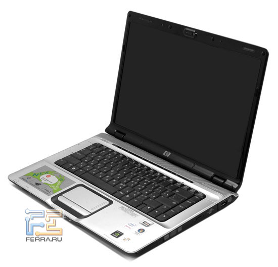 HP Pavilion dv6500: внешний вид в открытом состоянии 1