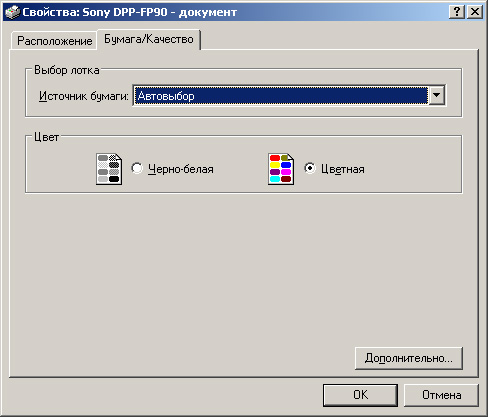 ���� �������� Sony DPP-FP90. ��������� � ������ �������