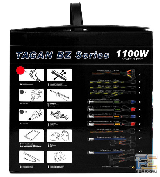 Упаковка Tagan BZ Series 1100W 4