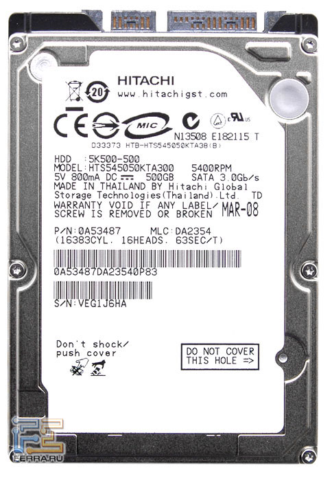 Hitachi Travelstar 5K500 2