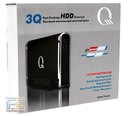 Коробка 3Q Fast Desktop HDD External 1000GB