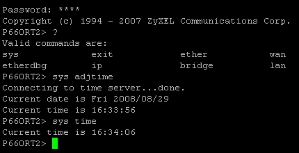 ��������� ��������-������� ����� � �� Telnet