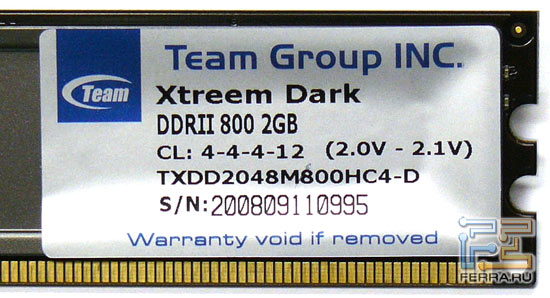 ���������� ������ Team Xtreem Dark TXDD2048M800HC4-D