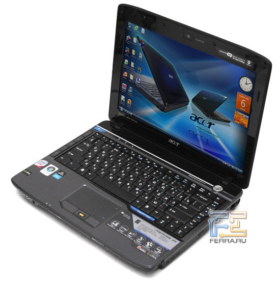 Acer Aspire 2930: внешний внешность в открытом состоянии