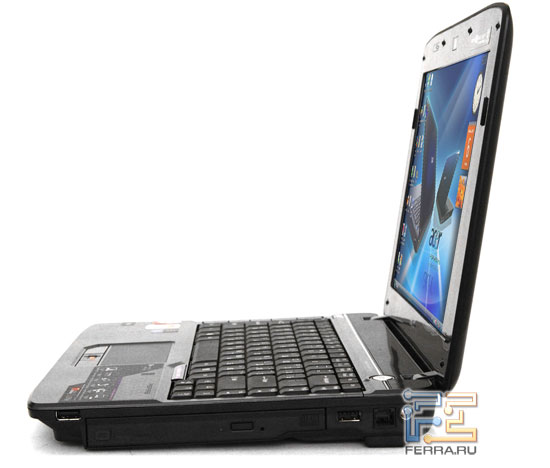 Acer Aspire 2930: внешний облик в открытом состоянии