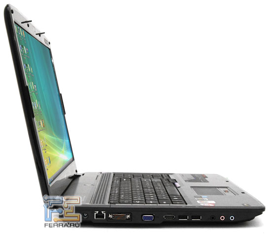 Acer Aspire 7730G: внешний внешность в открытом состоянии 2