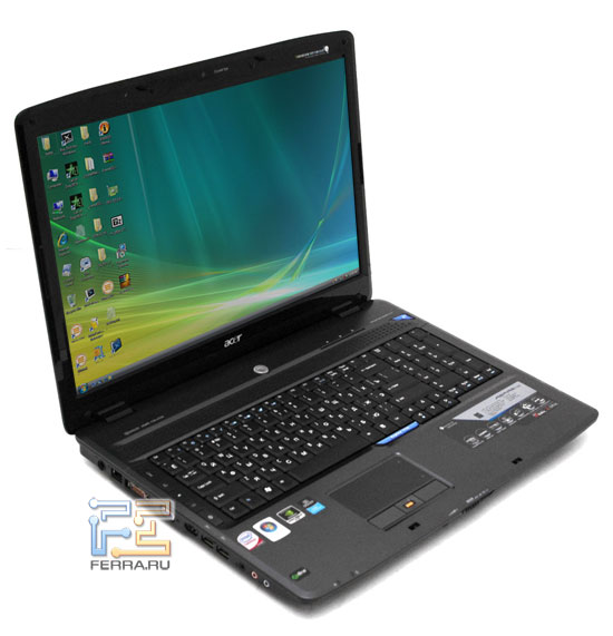 Acer Aspire 7730G: внешний обличье в открытом состоянии 1