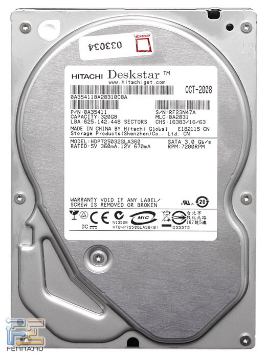Жесткий диск Hitachi HDP725032GLA360 2