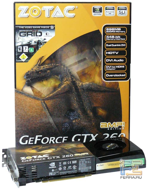 �������� ���������� Zotag GeForce GTX260 AMP! 896MB DDR3