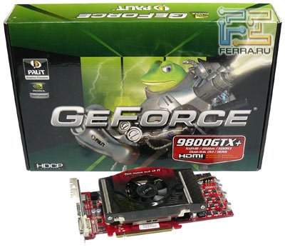 Упаковка видеокарты Palit GF9800GTX+ 512M DDR3