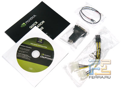 Комплект поставки Palit GF9800GTX+ 512M DDR3