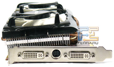 Периферийные разъемы на видеокарте Force3D Radeon HD4850 Black Edition