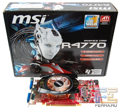 Упаковка видеокарты MSI R4770-T2D512