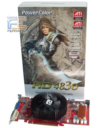 Упаковка видеокарты PowerColor AX4830 512MD3-H