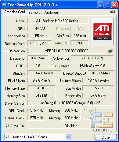 Характеристики PowerColor AX4830 512MD3-H