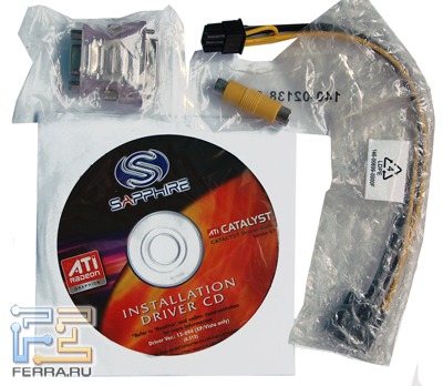 Комплект поставки SAPPHIRE HD 4850 512MB GDDR3