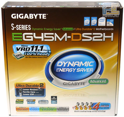 Упаковка Gigabyte GA-EG45M-DS2H, превью