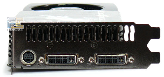 Периферийные разъемы на видеокарте BFG GeForce GTX 260 OC2
