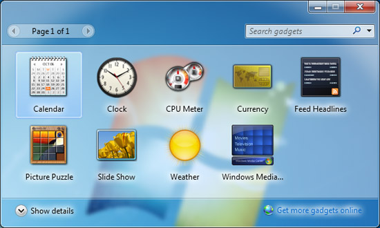 Гаджеты Windows 7