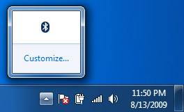Скрытые значки приложений в области уведомления панели задач Windows 7