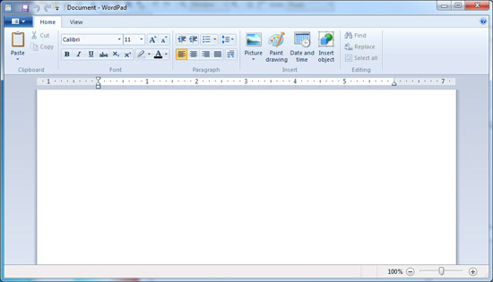 WordPad из Windows 7