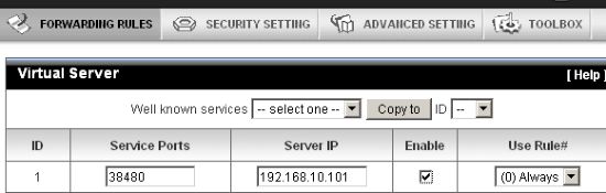 portforwarding
