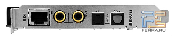 E-Mu 1010 PCIe, ��� �����