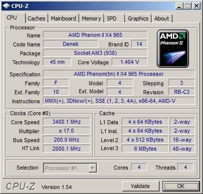 Скриншот программы CPU-Z на плате A88GM Deluxe