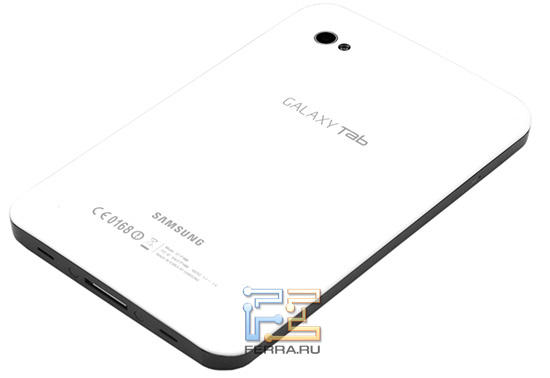 Samsung Galaxy Tab: вид сзади Samsung Galaxy Tab: вид сзади