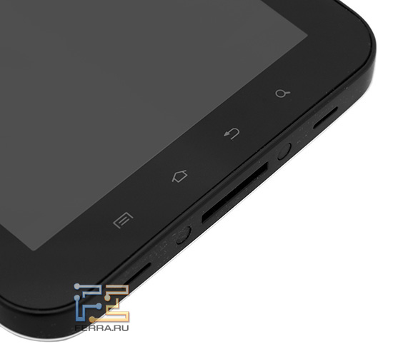Samsung Galaxy Tab: блок сенсорных клавиш