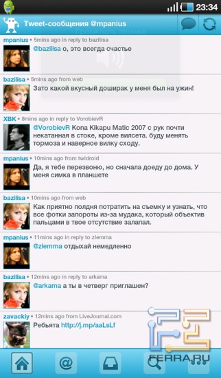 Twitter-клиент Twidroyd на Samsung Galaxy Tab Twitter-клиент Twidroyd на Samsung Galaxy Tab