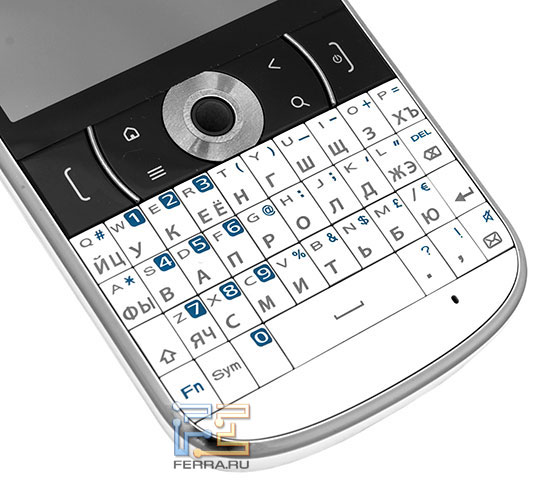 Клавиатура и блок клавиш управления смартфона Acer beTouch E130