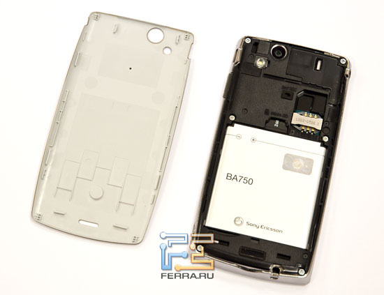 Задняя крышка и аккумулятор Sony Ericsson Xperia arc