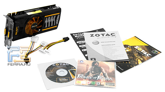 Комплектация Zotac GeForce GTX 460 AMP!