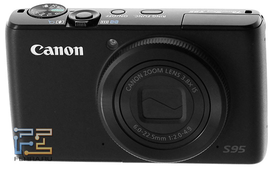 Органы управления на верхней панели Canon PowerShot S95