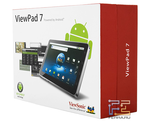 Коробка с планшетом ViewSonic ViewPad 7