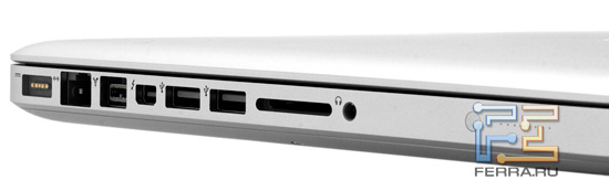 Левый торец Apple MacBook Pro 13,3