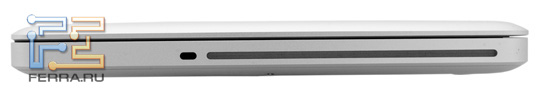 Правая боковина Apple MacBook Pro 13,3: Kensington Lock и оптический привод