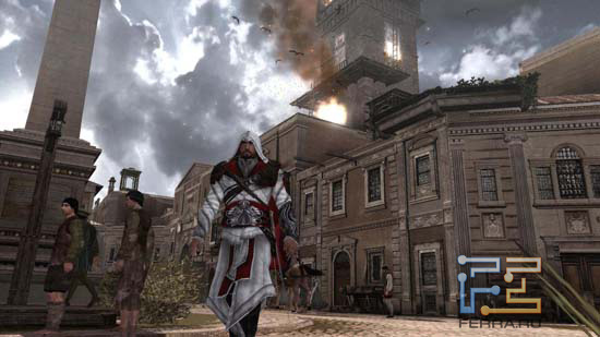 Похоже, Борджиа потеряли еще одну башню - в этом районе отныне заправляет Эцио, первостепенной важности герой Assassin's Creed: Brotherhood