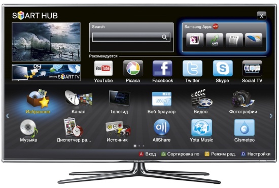Функция SmartTV на телевизорах Samsung