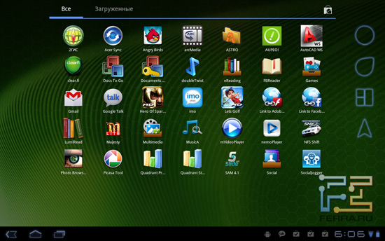 ���� ���������� �� Android 3.0