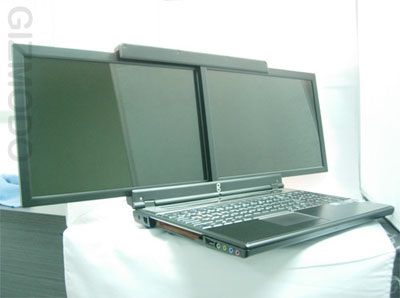 15,4-дюймовый ноутбук gScreen с двумя экранами
