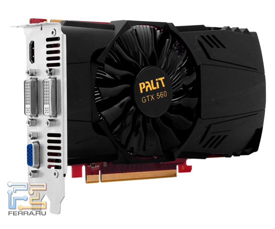 Общий вид видеокарты Palit GeForce GTX 560 2048 MB